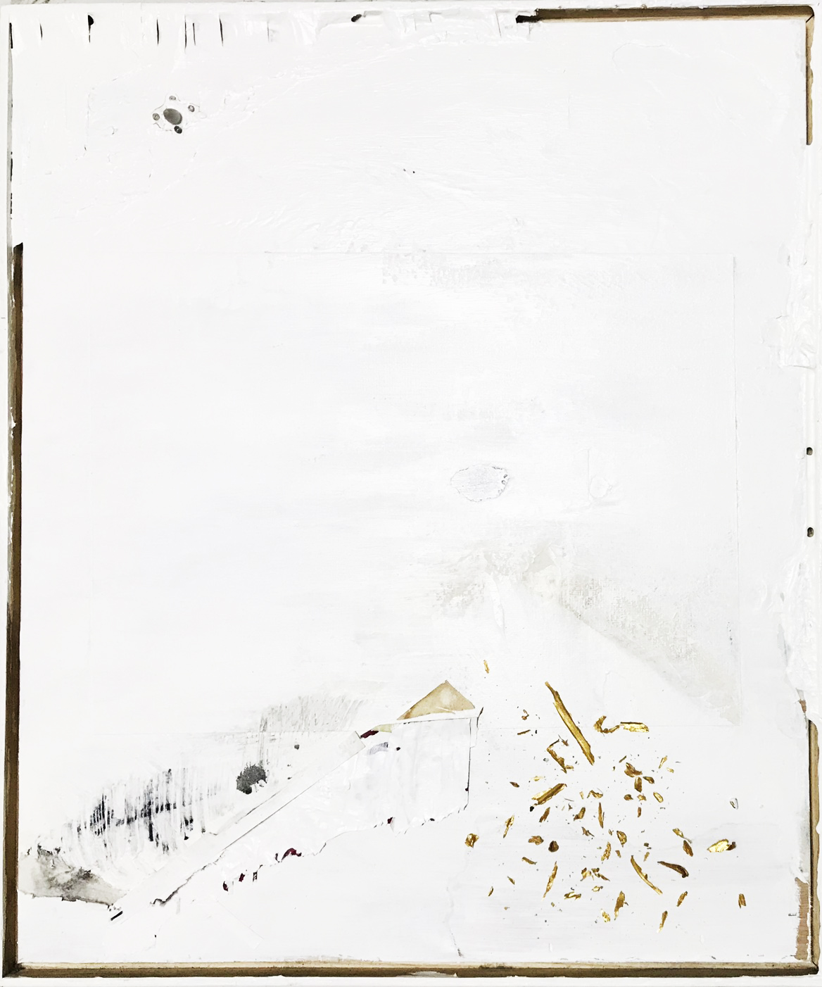許炯 Xu Jiong, 山水 Shanshui, 2015-2020, 木板丙烯繪畫綜合材料拼貼 acrylic, mixed media collage on wooden board, 52 x 44 cm