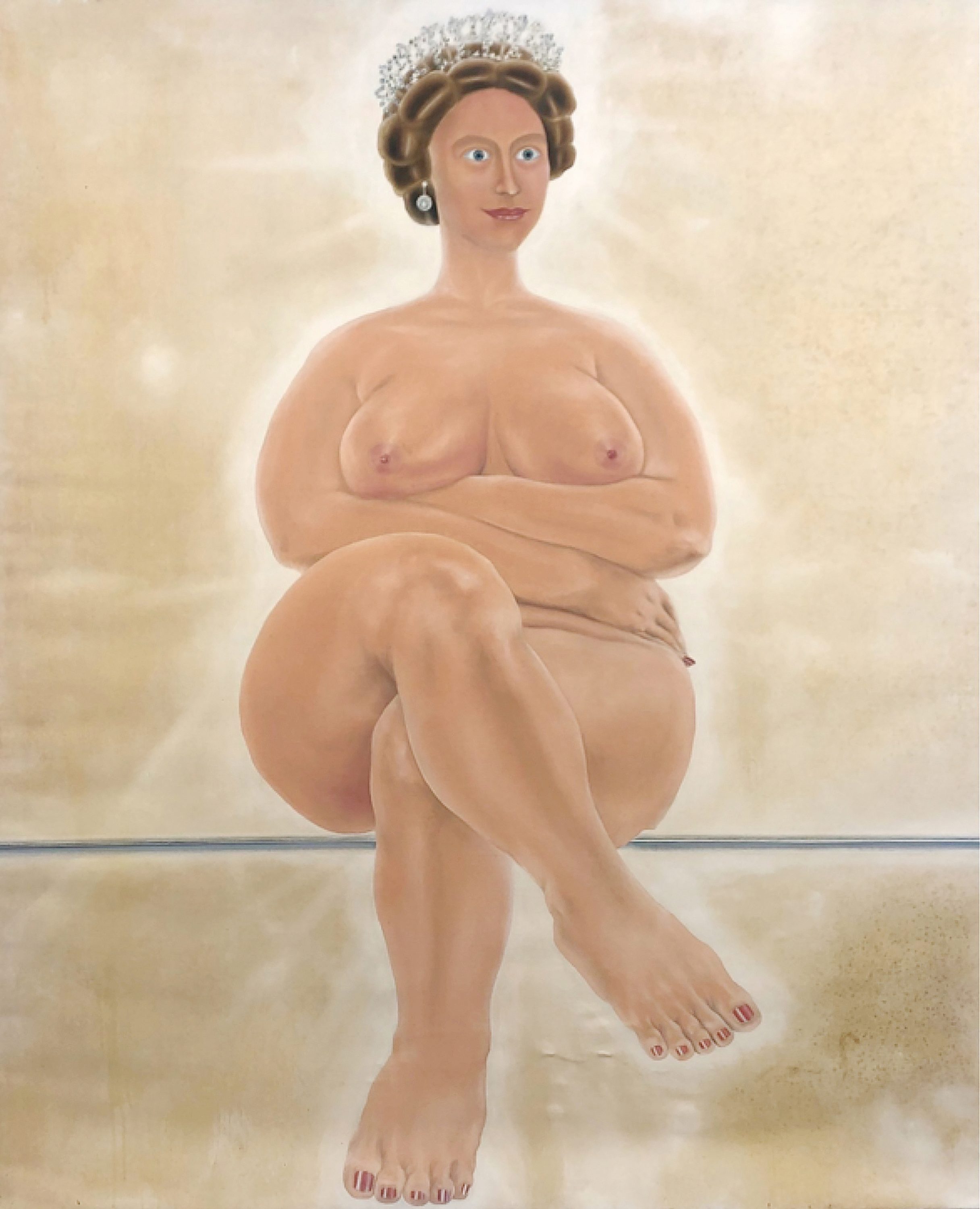 陳昭宏 Hilo Chen, 女王 Queen, 1970, 畫布油彩 oil on canvas, 218.5 x 182.8 cm